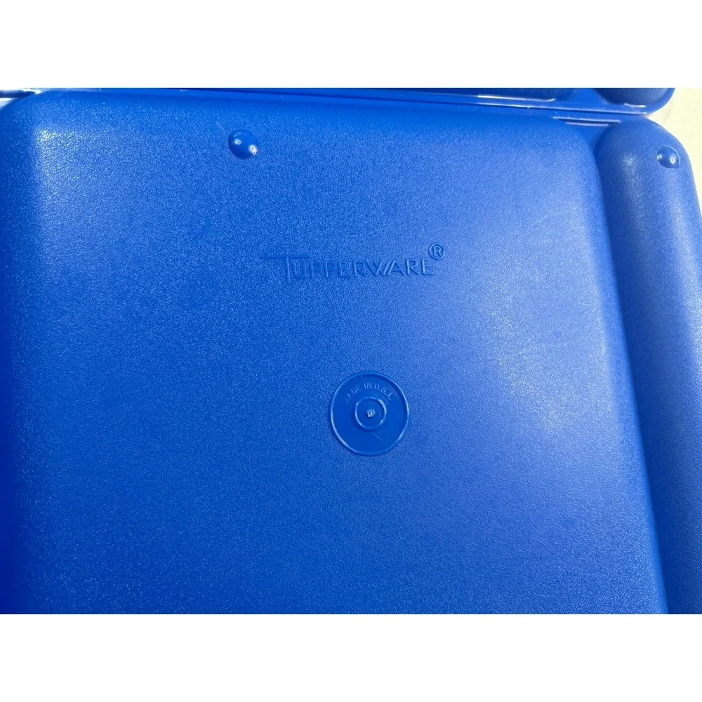 Tupperware Impressions Dining Serving Trays 4x Royal Blue‎ Cafeteria Trays